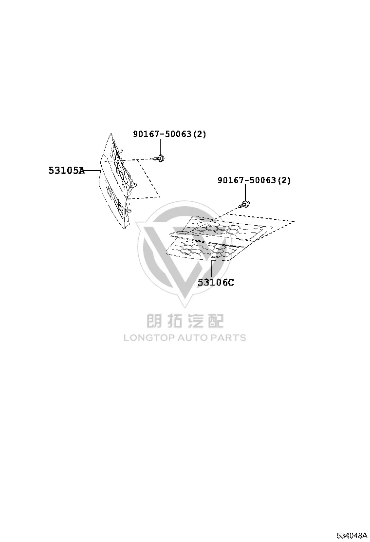 Grille Left 53106-0R020 for Toyota RAV4