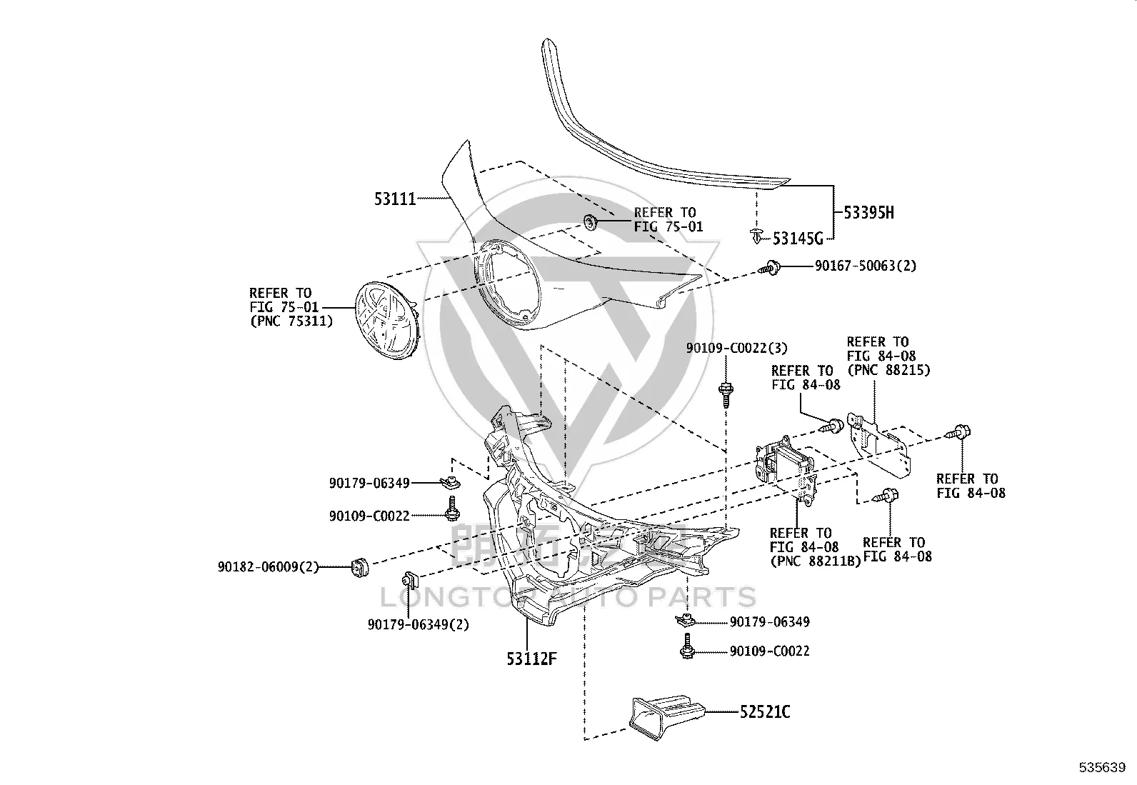 Central Net Frame 53111-F4030 for Toyota IZOA