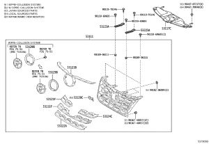 Radiator Grille Mounting Bracket 53115-0K070 for Toyota Fortuner