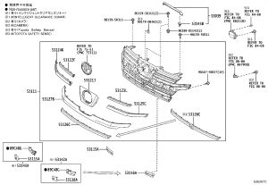 Radiator Grille Lower Right Trim 53141-58040 for Toyota Alphard
