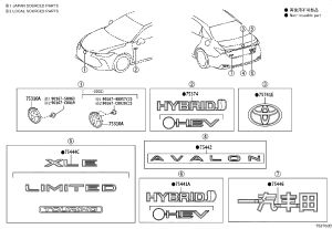 China Open Logo 53141-YK010 for Toyota Avalon