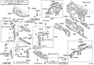 Front Fender Retainer (Upper Right) 53257-0P020 for Toyota Reiz