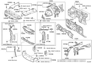 Radiator Support Cover 53289-53011 for Lexus IS250