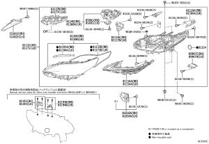 Front Headlamp Garnish Right 53181-58160 for Lexus LM350