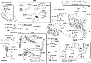Front Cover Lock Bracket 53209-02110 for Toyota Levin