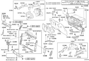 Front Hood Lock Support 53209-02121 for Toyota Corolla