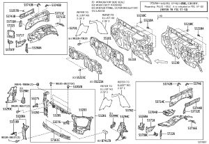 Front Wheel Arch Liner 53701-KK410 for Toyota Fortuner