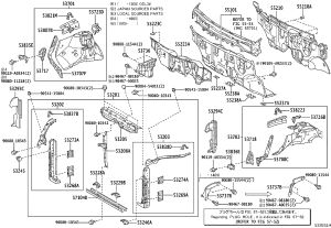 Water Tank Side Deflector (Right) 53293-08080 for Toyota Sienna