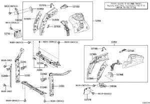 Radiator Support Bracket Right 53202-08060 for Toyota Sienna