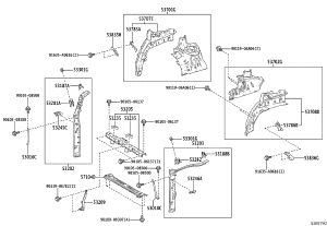 Radiator Support Upper Crossmember 53205-V2051 for Toyota Alphard