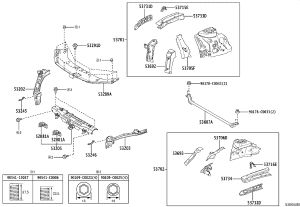 Radiator bracket opening cover 53289-03010 for Toyota BZ3