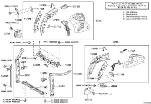 Radiator Support Upper Crossmember 53205-08040 for Toyota Sienna