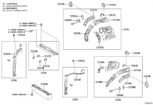 Water Tank Frame Bracket Left 53203-0R901 for Toyota Wildlander