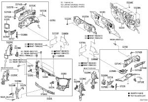 Front Hood Lock Bracket 53208-KK020 for Toyota Fortuner