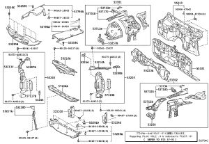 Radiator Support Lower Crossmember 57104-30080 for Toyota MARK X