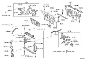 Instrument Panel to Front Wall Bracket 1 55753-0D100 for Toyota Vios
