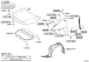 Snap fastener 53857-06020 for Toyota C-HR