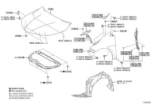 Front Fender Right 53801-02350 for Toyota Allion