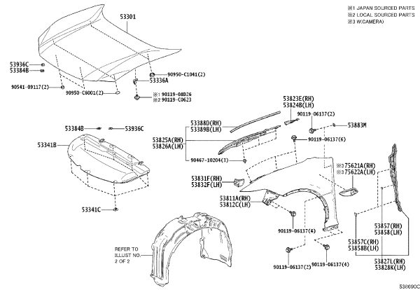 Front Fender (Left) 53812-03020 for Toyota BZ3