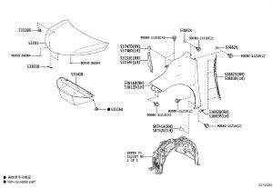 Front Fender Right 53811-08090 for Toyota Sienna