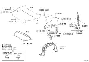 Front Hood 53301-0A070 for Toyota Corolla Cross