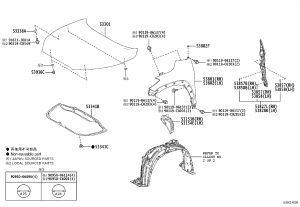 Front Fender Left 53802-0A040 for Toyota Front Lander