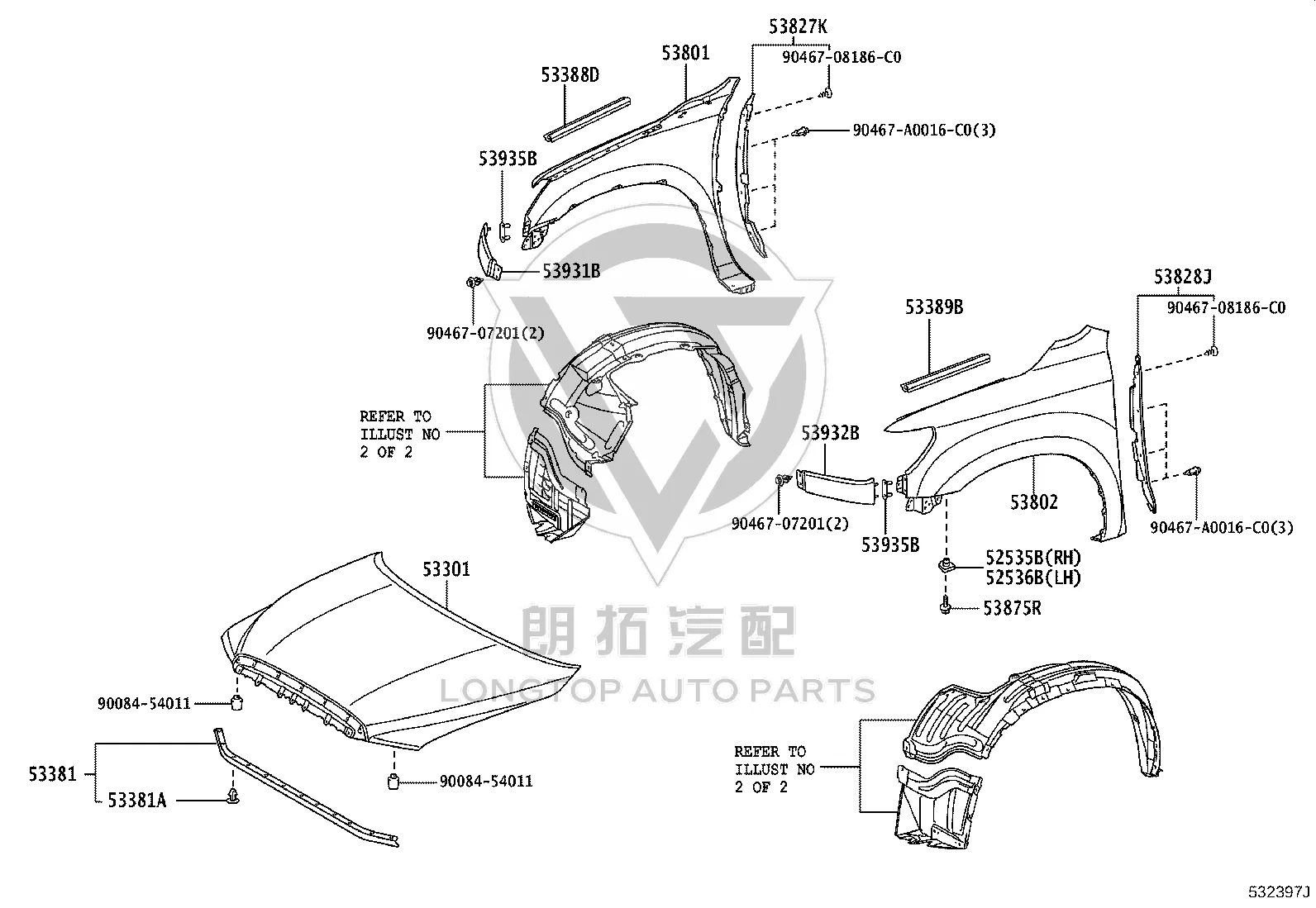 Front Hood 53301-0C050 for Toyota Tundra