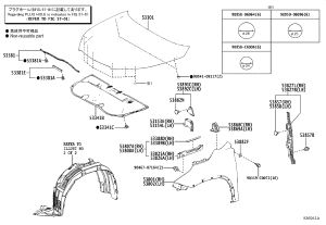 Front Fender (Left) 53802-0E120 for Toyota Highlander