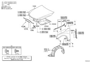 Front Fender (Right) 53811-0P030 for Toyota Reiz