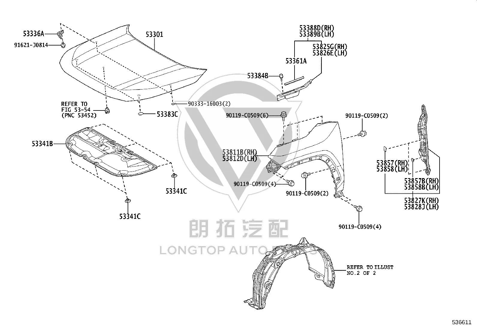 Front Hood 53301-0R100 for Toyota Wildlander