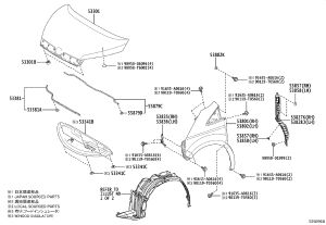 Front Fender (Left) 53802-26070 for Toyota GRANVIA