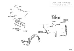 Front Fender Left 53812-28080 for Toyota Previa