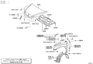 Front Fender (Left) 53812-48090 for Lexus RX300