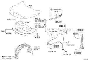 Front Fender Right 53801-48120 for Lexus RX