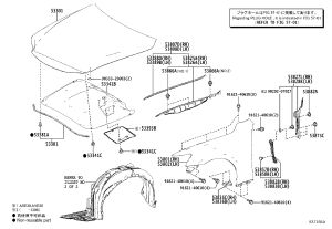 Front Fender Right 53801-53180 for Lexus IS
