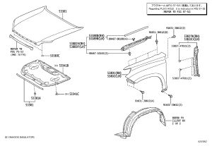 Front Fender Sealing Strip 53808-60090 for Toyota Land Cruiser Prado