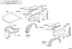 Inner Front Hood Lining 53341-60360 for Toyota LAND CRUISER PRADO