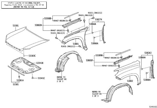 Front Hood 53301-60640 for Lexus GX400