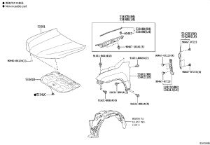 Front Fender Left 53802-60E80 for Lexus LX600