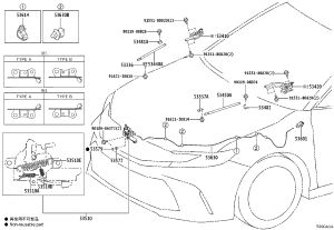 Front Hood Hinge Right 53410-33301 for Toyota Camry