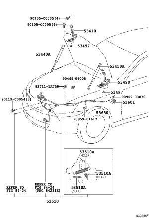 Front Hood Lock 53510-06161 for Toyota Camry