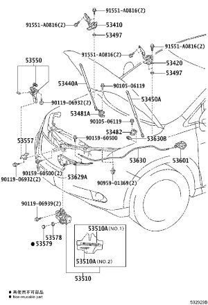 Front Hood Strut Right 53440-0W200 for Lexus RX270