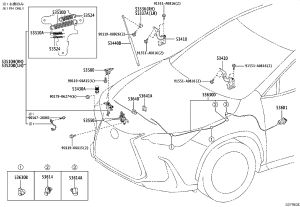 Front Hood Hinge Right 53410-78050 for Lexus NX Series