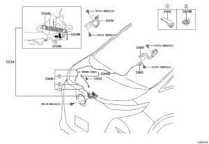 Front Hood Release Cable 53630-V2020 for Toyota Alphard