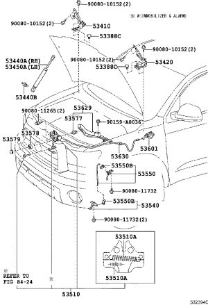 Front Hood Latch 53510-0C070 for Toyota Tundra