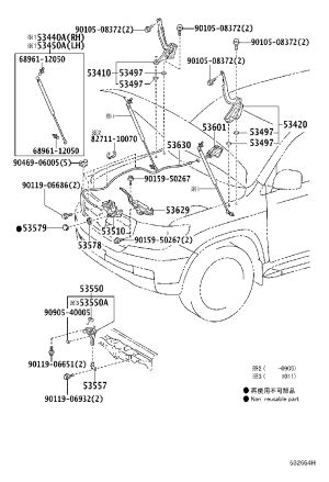 Bolt 90159-50267 for Toyota 4RUNNER