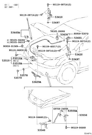 Front Hood Release Cable 53630-48030 for Toyota HARRIER
