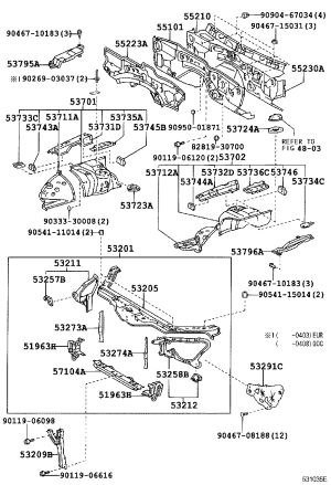 Left Front Fender Mudguard 53712-24050 for Lexus SC430
