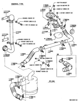 2# Air Cleaner Inlet Bracket 53773-90B00 for Toyota Coaster