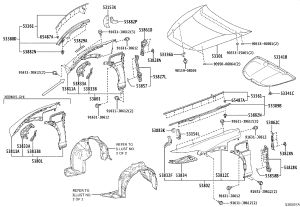 Front Fender Right 53801-46010 for Lexus RZ450E